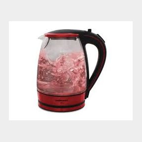 Mellerware Kettle 360 Degree Cordless Glass Red 1.8L 2200W -bar 6002674011652 -51732/799 B3 (S9)