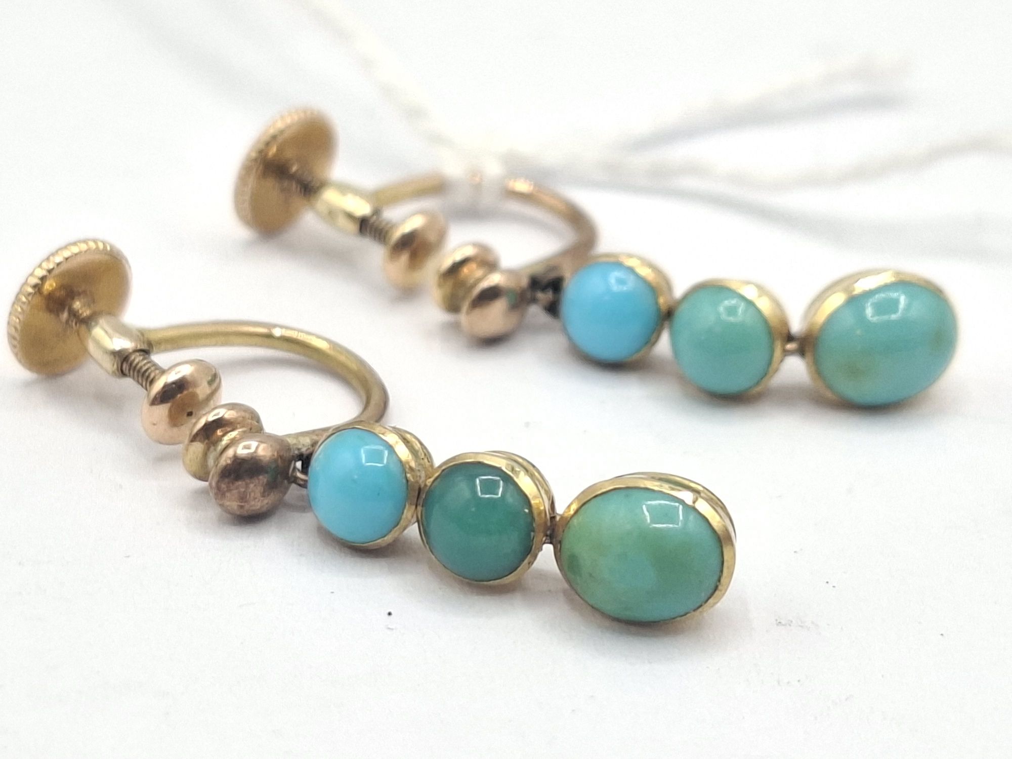 321 · 14CT GOLD TURQUOISE EARRINGS