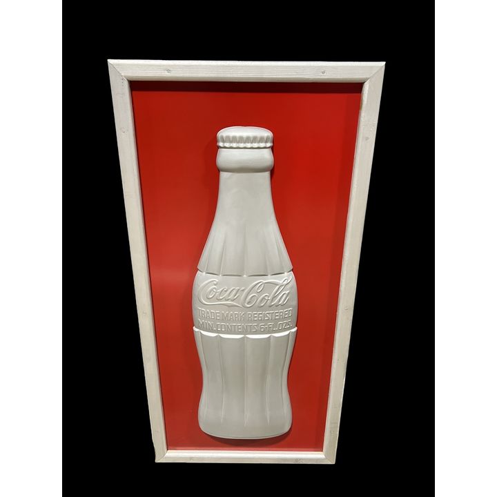 Large Coca Cola Coke Embossed Metal Soda Sign