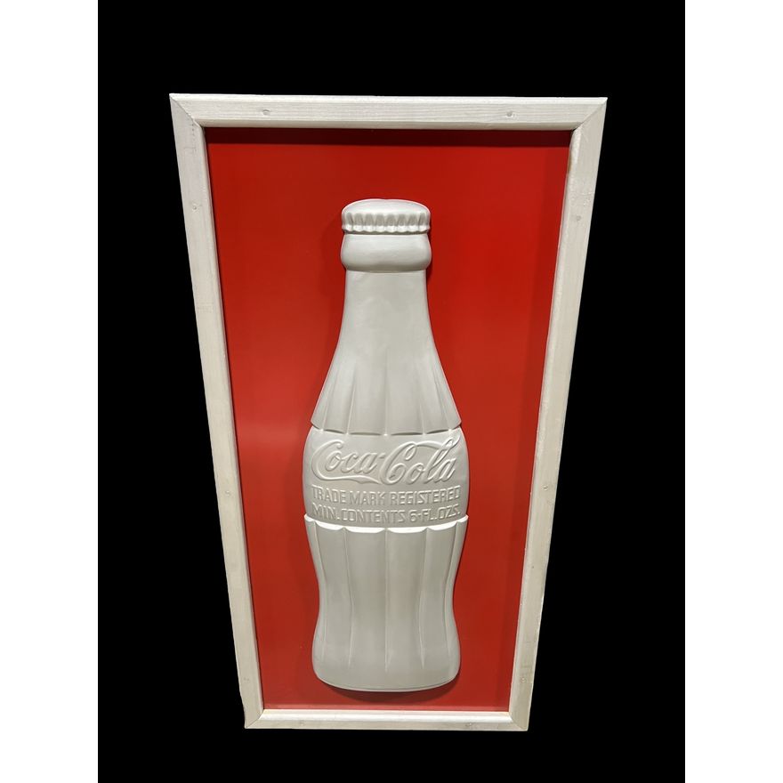 Large Coca Cola Coke Embossed Metal Soda Sign