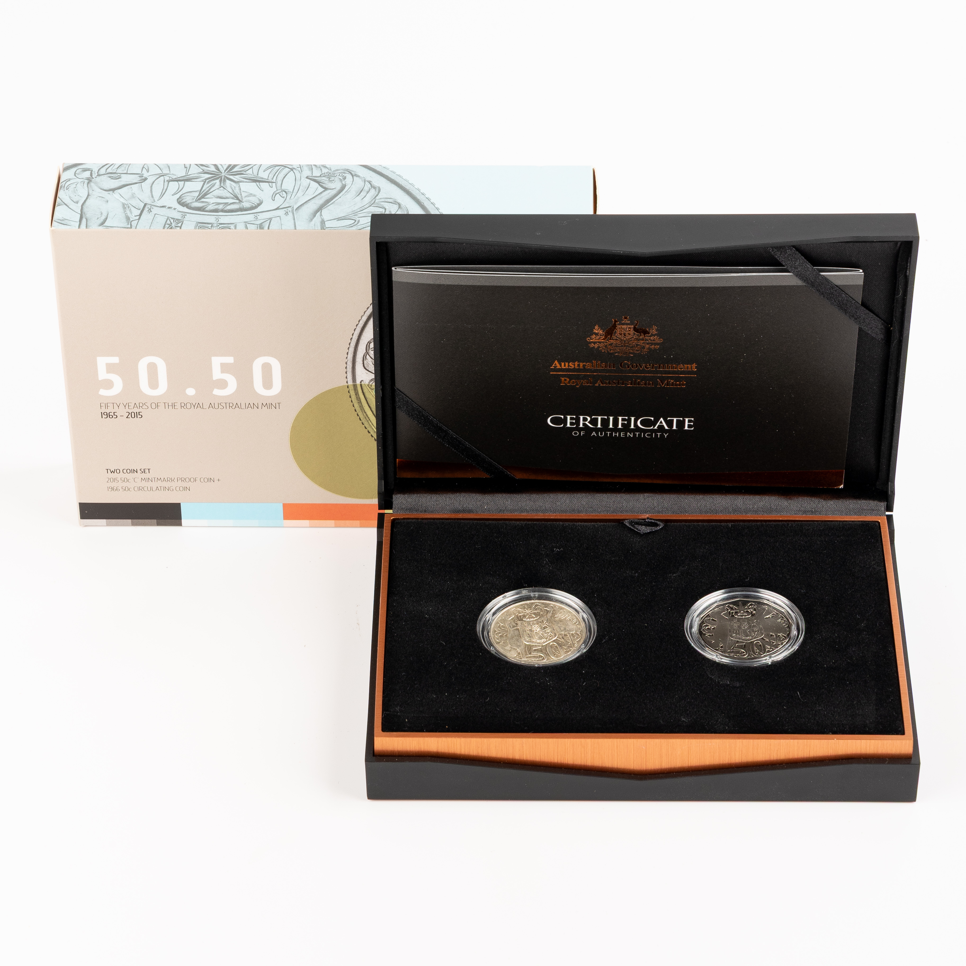 Elizabeth II, RAM - Fifty Years of the Royal Australian MInt, Fifty Cents, 2015, FDC