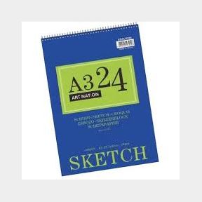 A4 24 Art Nation Coil Up Micro Perforation Sketch Book Pad 24pages - |Bar 9902183225090 - 51745/11297 SN B2 (S5)