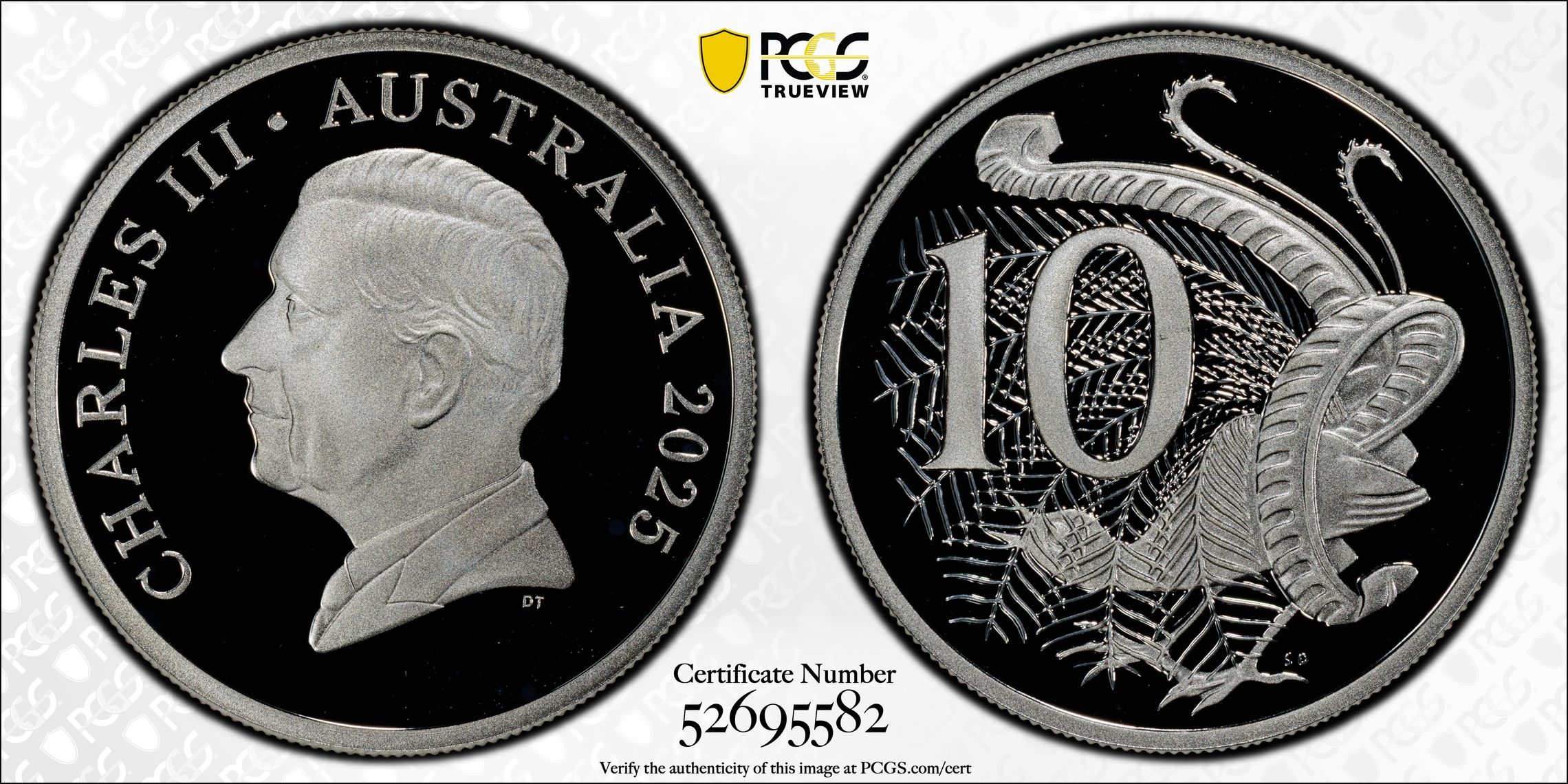 Silver, Ten Cent, 2025, PCGS PR69DCAM