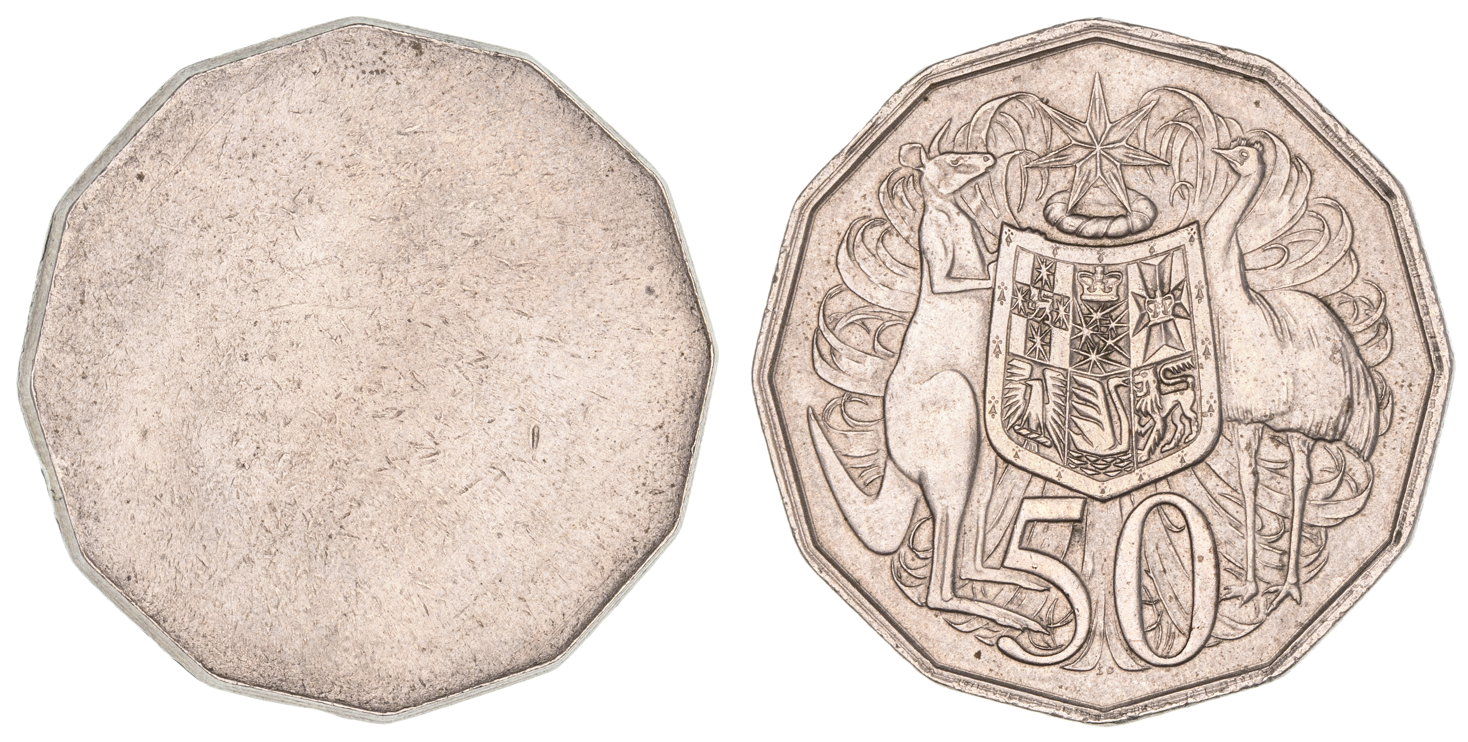 Elizabeth II, Fifty Cents, No Date, aUNC - UNC