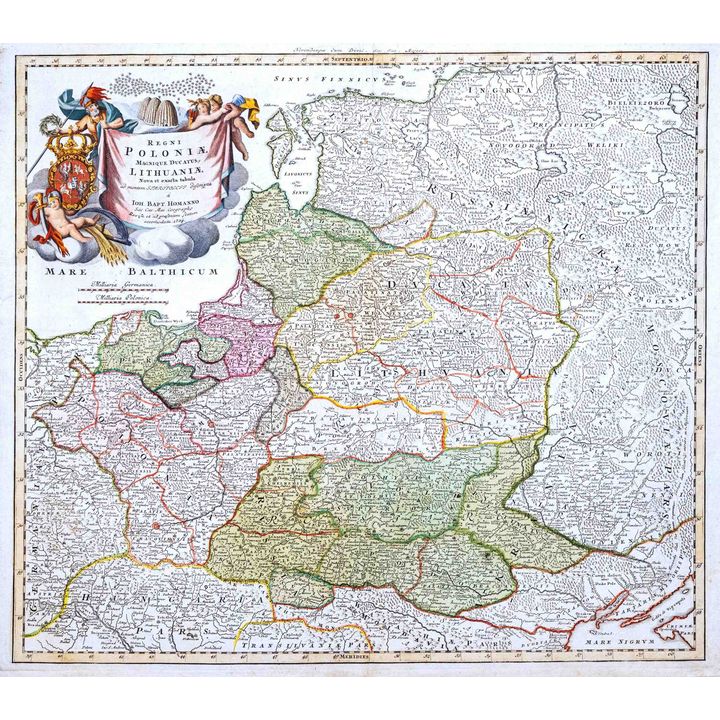 Johann Baptist Homann | Regni Poloniae Magnique Ducatus9 Lithuaniae…