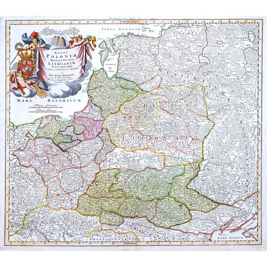 Johann Baptist Homann | Regni Poloniae Magnique Ducatus9 Lithuaniae…