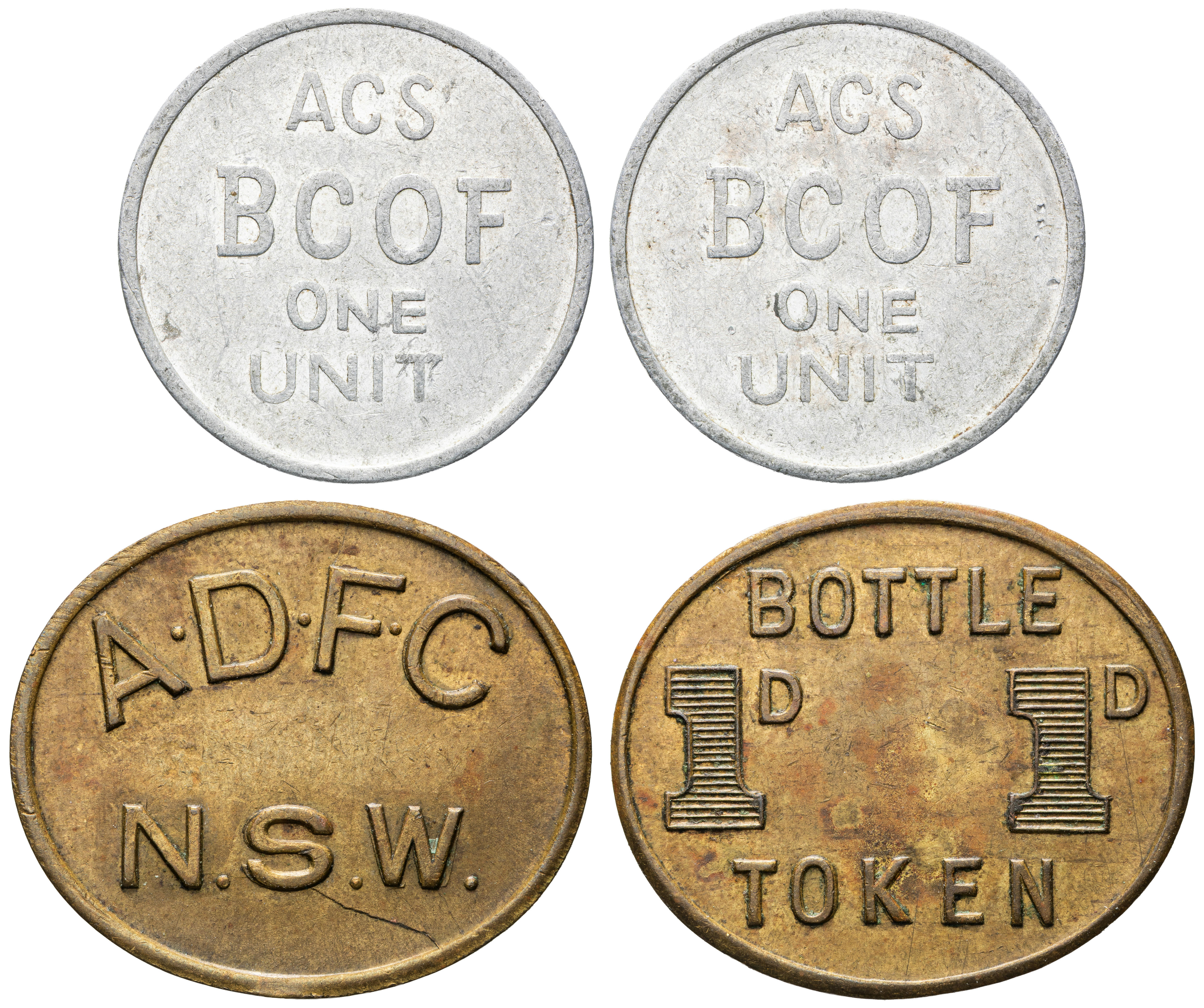 115 · Military Tokens, One Penny - One Unit, 1939 - 1950, VF - EF