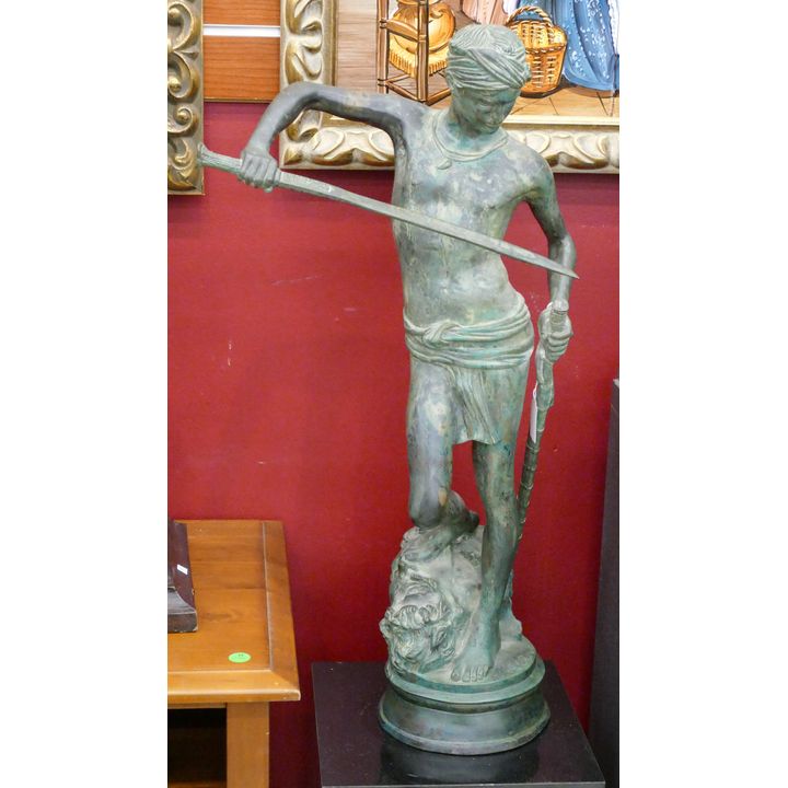 Classical David Bronze Sculpture 27''