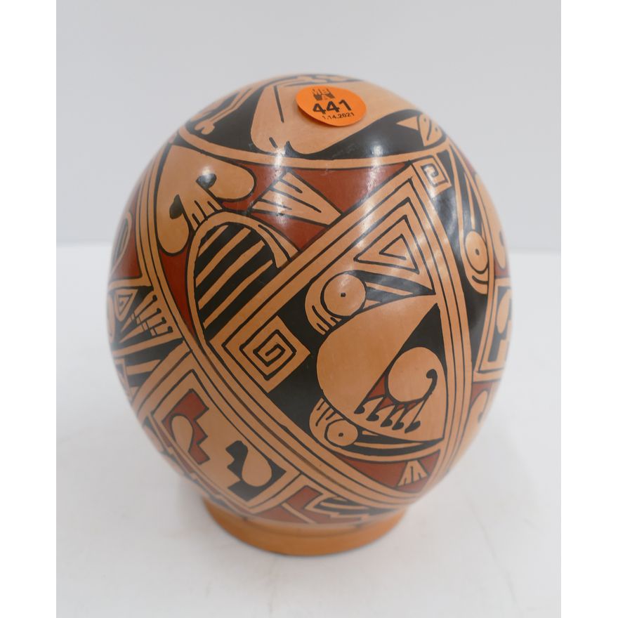 Casas Grande Ortiz Fine Line Pottery Jar- 6''
