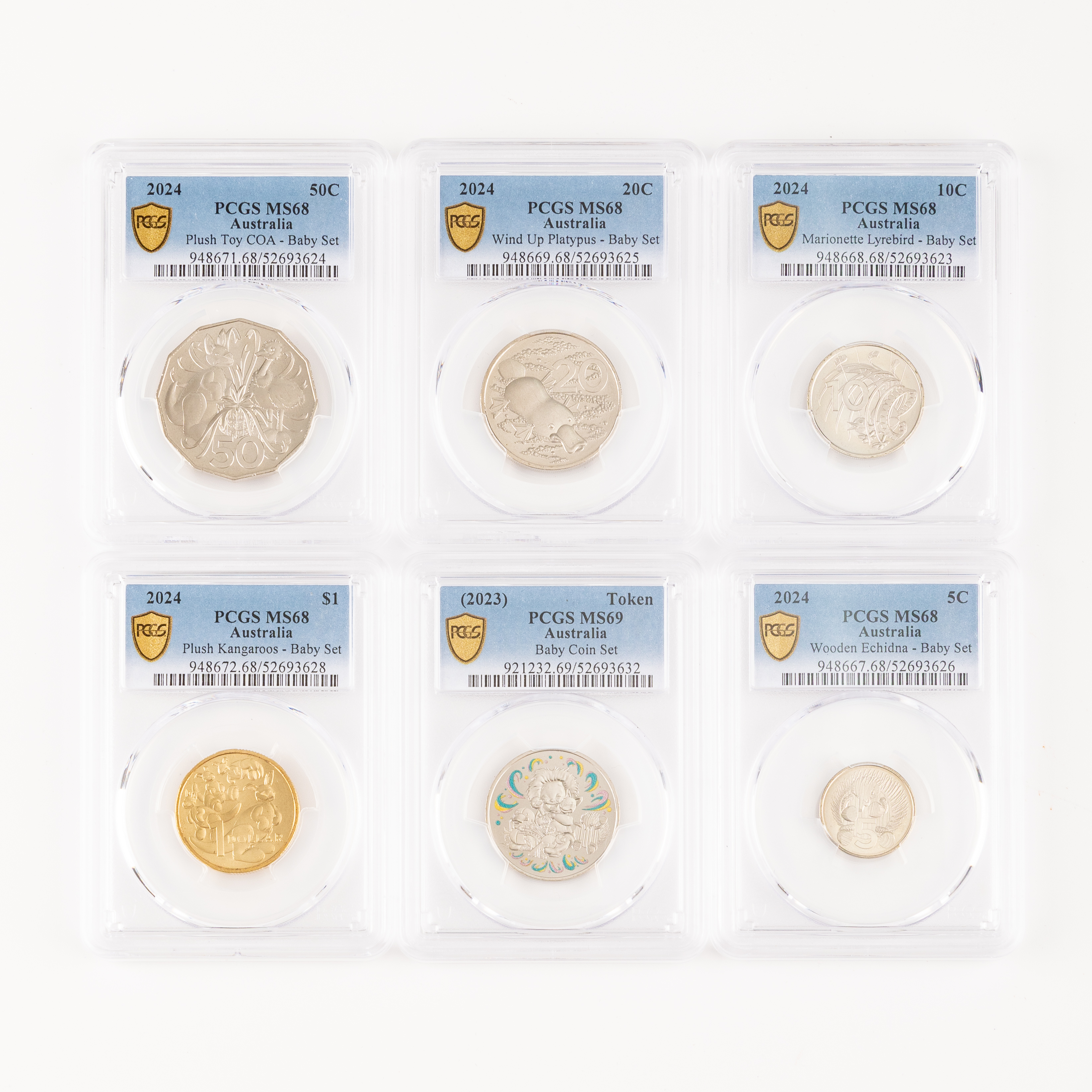 Baby Coins Set, Five Cents - One Dollar, 2024, PCGS MS68
