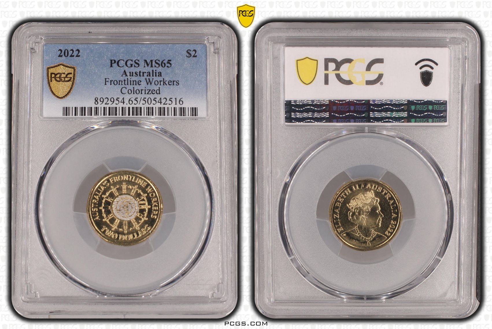 Frontline Workers Colorized, Two Dollar, 2022, PCGS MS65