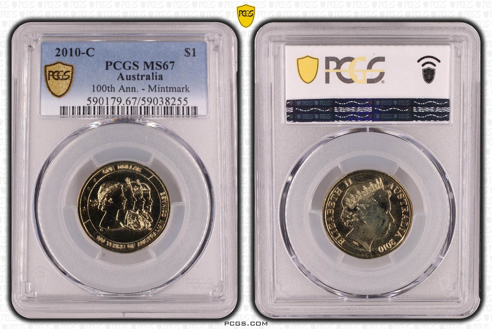 100th Anniversary, One Dollar, 2010-C, PCGS MS67