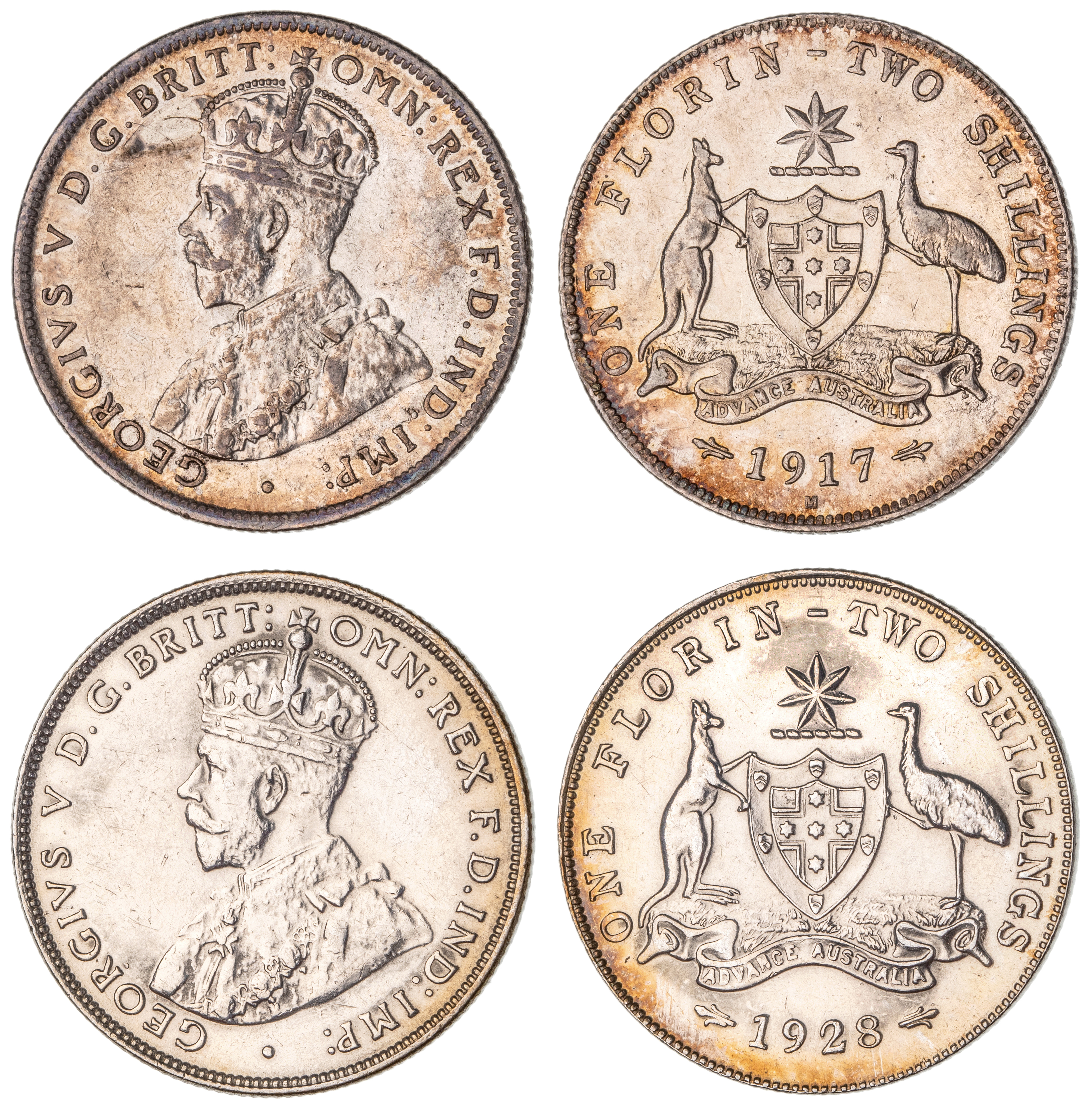 George V, Florin, 1917, gEF