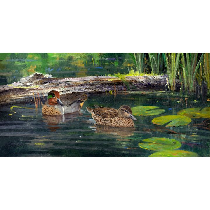 Ken Carlson (1937- ), Green Wing Teals