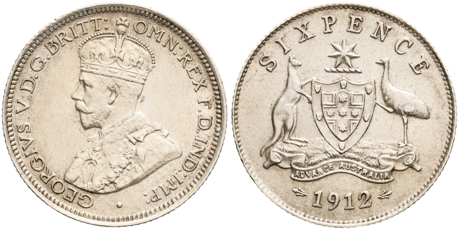 George V, Sixpence, 1912, gEF