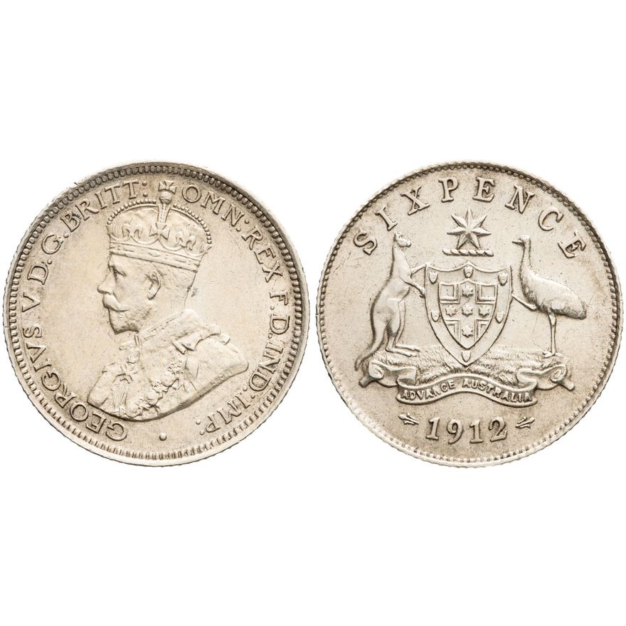 George V, Sixpence, 1912,  gEF