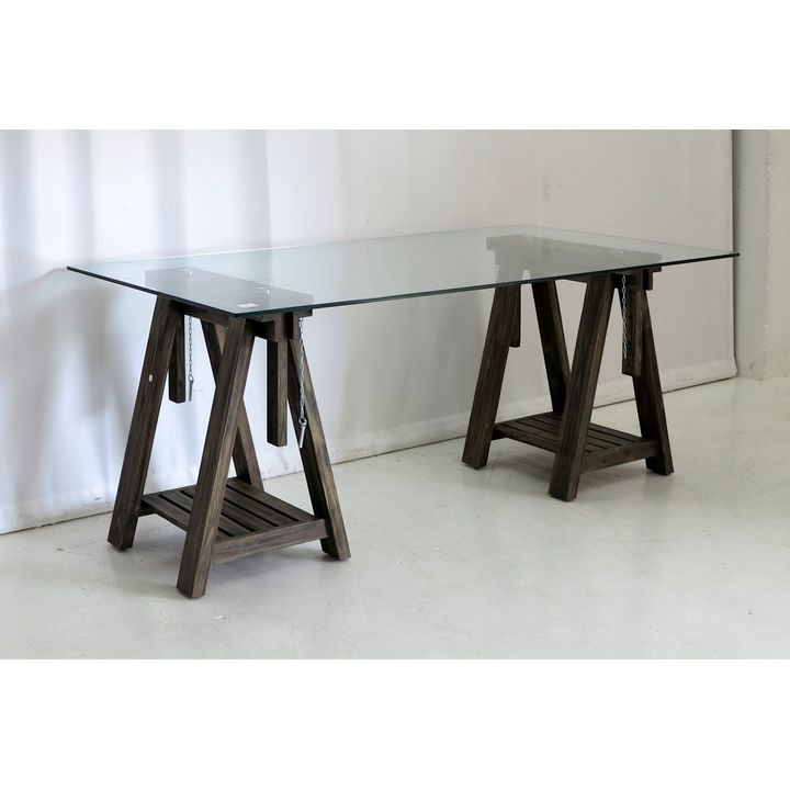 CORICRAFT GLASS TOP COSMOS DESK - telescopic top