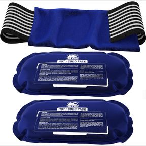 ICE PACK (3-PIECE SET) REUSABLE HOT AND COLD THERAPY GEL WRAP SUPPORT INJURY RECOVERY, ALLEVIATE JOINT AND MUSCLE PAIN ROTATOR CUF