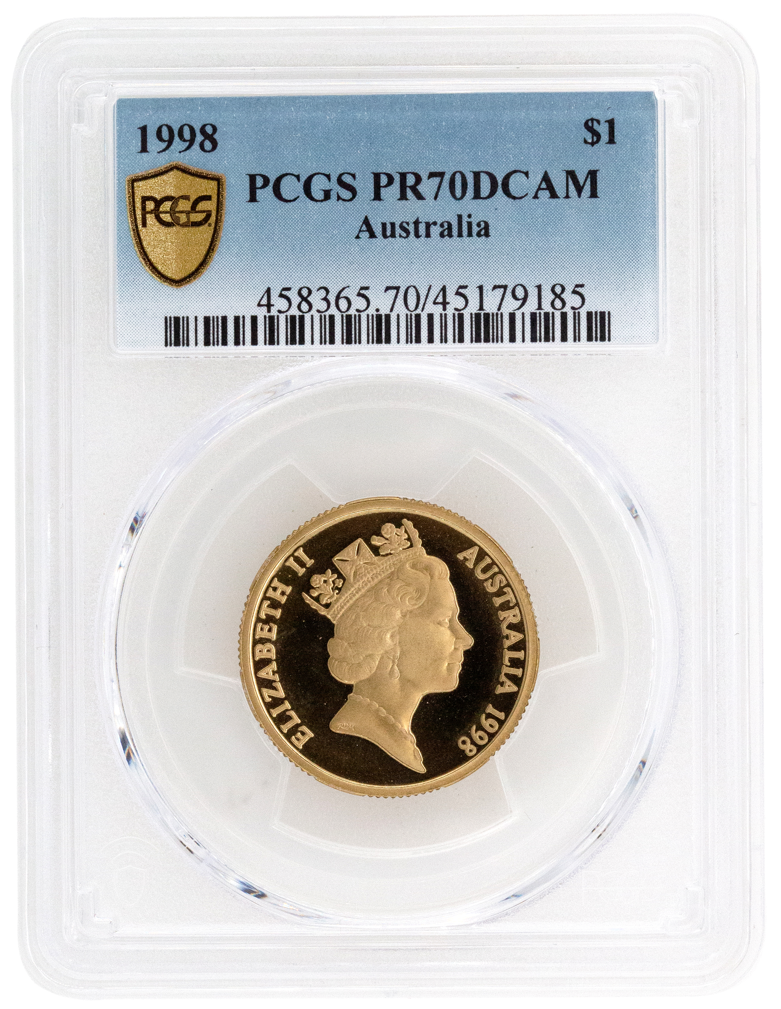 Elizabeth II, One Dollar, 1998, PCGS PR 70DCAM