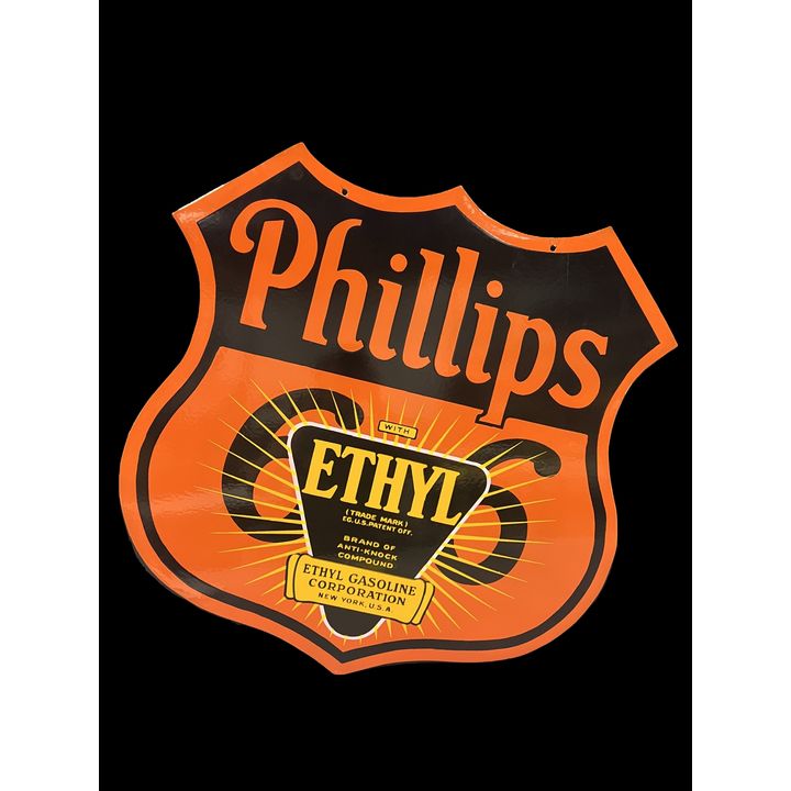 DSP Phillips Ethyl Gasoline Porcelain Sign (Age Unknown)