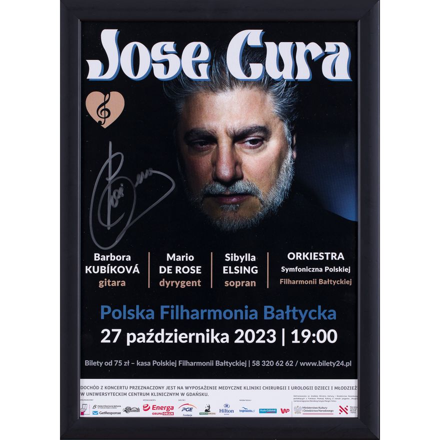 Plakat z autografem Jose Cury
