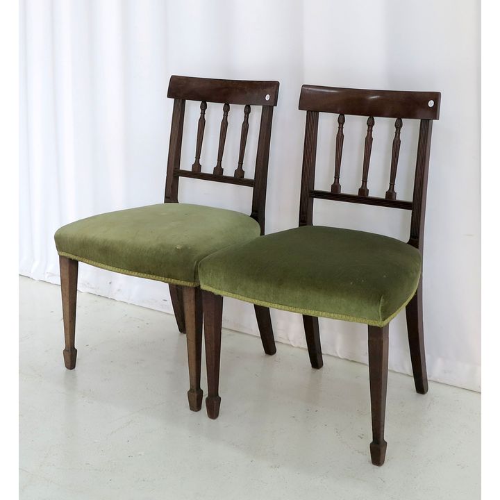 PAIR OF MAHOGANY DINING CHAIRS
