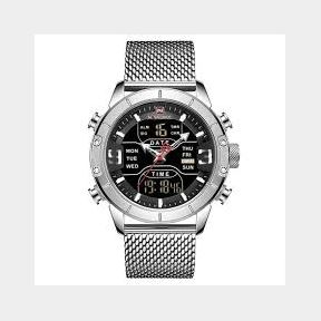 Naviforce Digital 2 in 1 Watch - Silver -Bar 9902121098502- 51745/18473