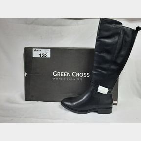 GREEN CROSS LADIES FLAT RIDER BOOT WITH ZIP BLACK UK 4.5