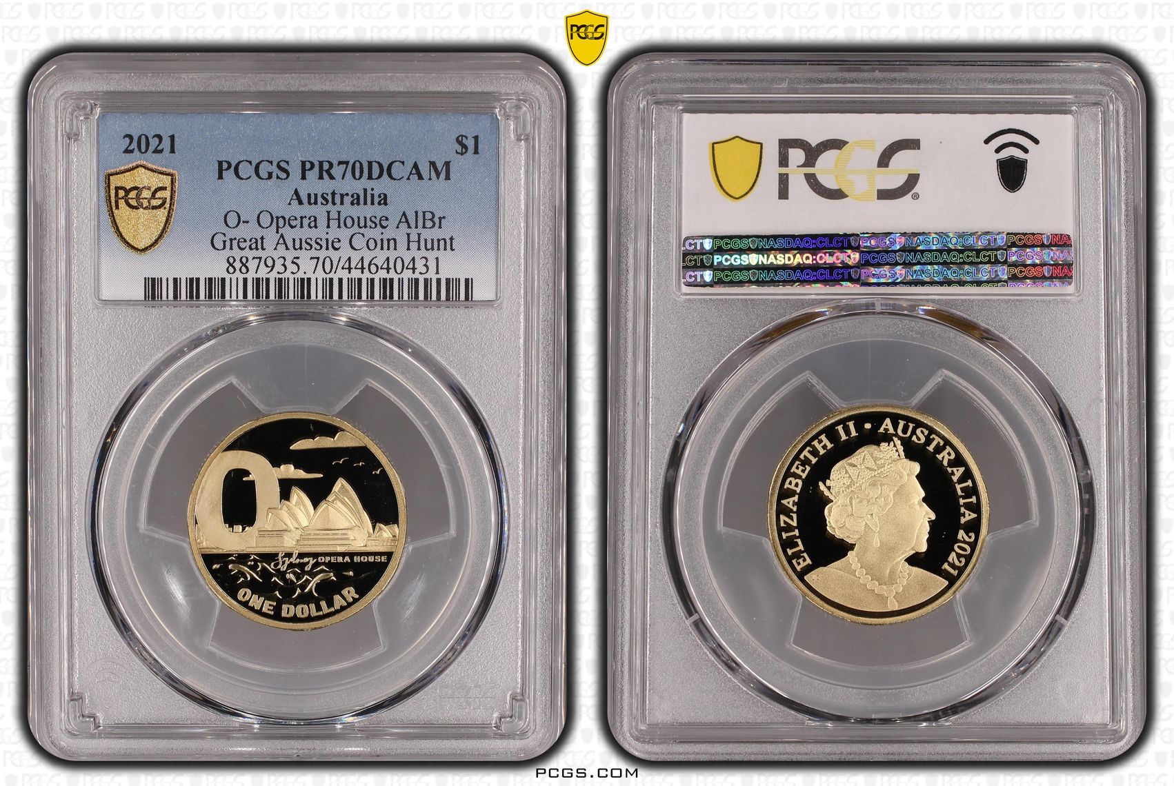 2021 Australia One Dollar, $1 O- Opera House AlBr PCGS - PR70DCAM POP 14/0 -431