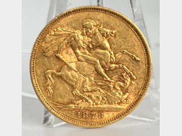 1878 VICTORIA YOUNG HEAD MELBOURNE MINT GEORGE & DRAGON GOLD SOVEREIGN