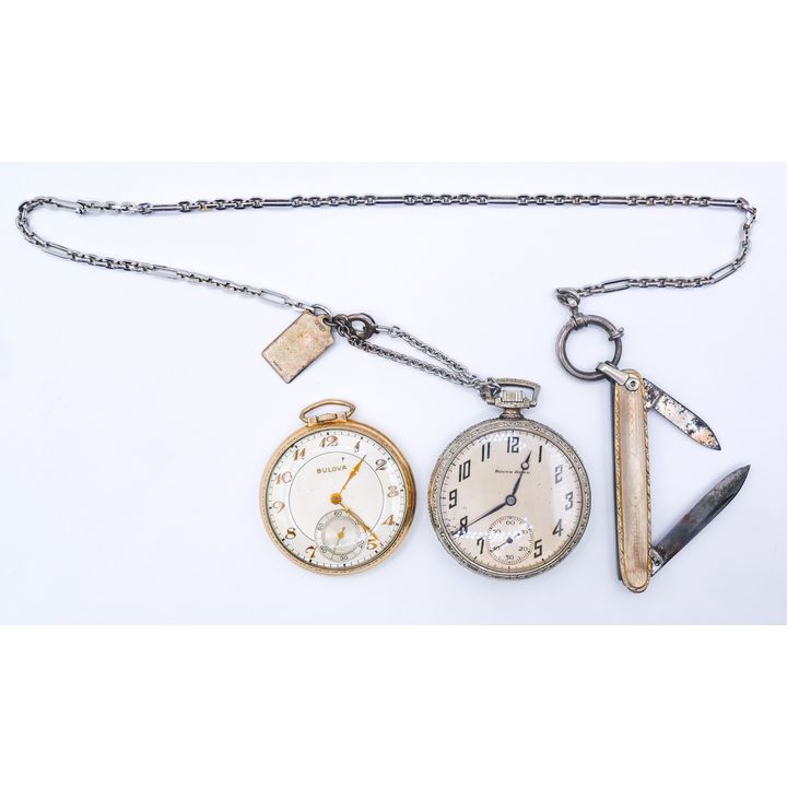 Box Art Deco Bulova & South Bend Pocket Watches