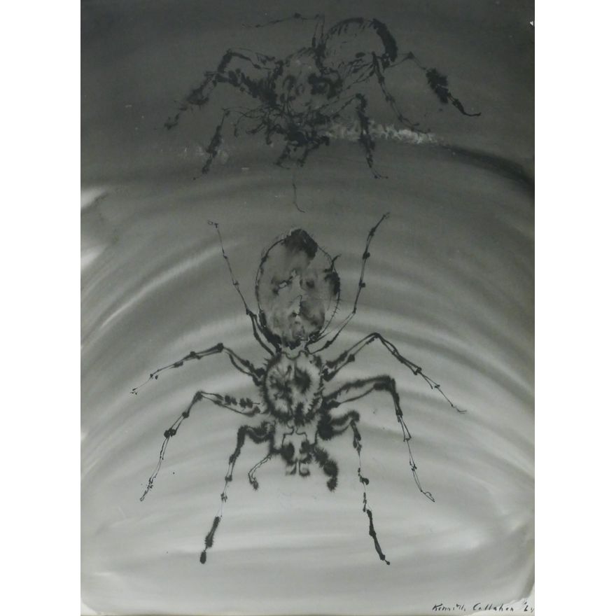 Kenneth Callahan ''Spiders'' 1964 Ink and Wash