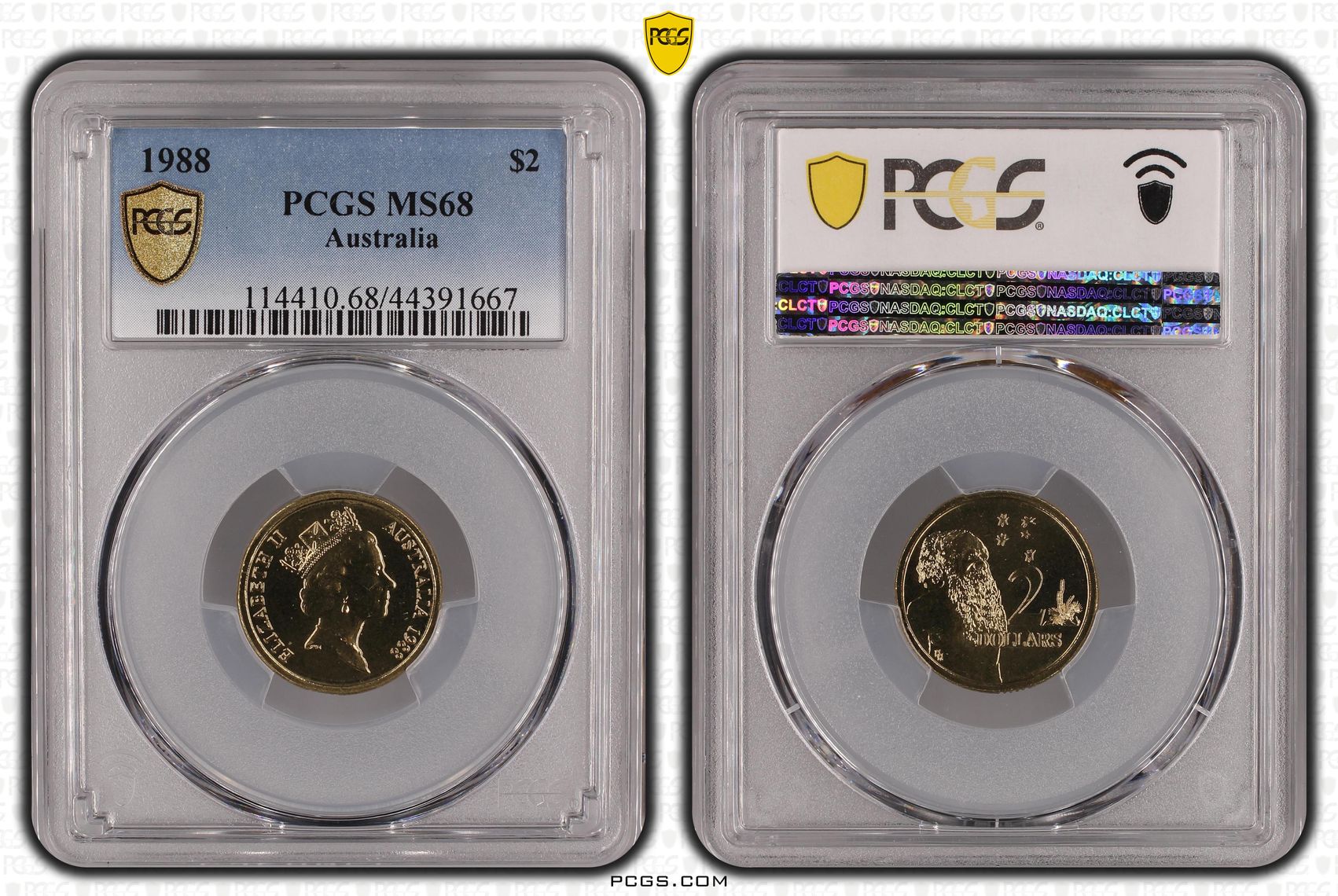 1988 Australian Two Dollar, $2 PCGS - MS68 -667