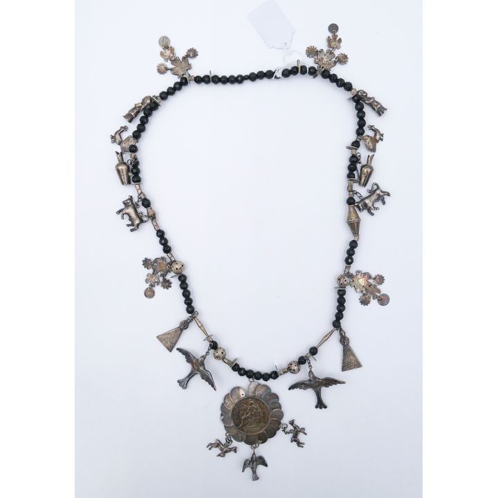 Old Spanish Colonial Silver Necklace 30'' - 309 Grams TW