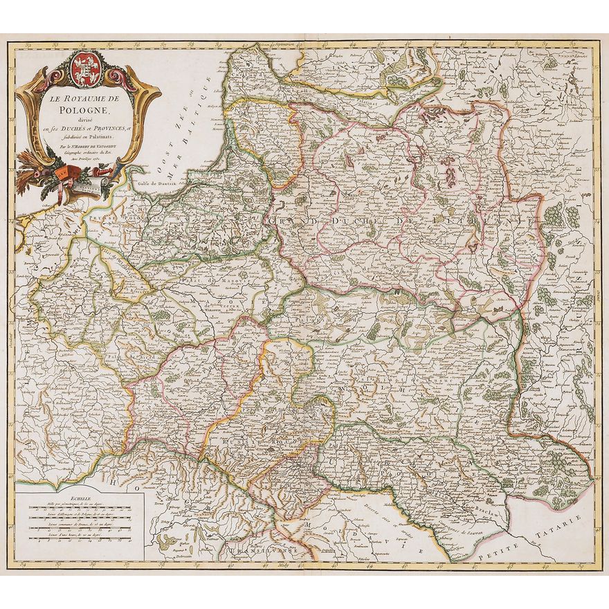Gilles Robert de Vaugondy | Le Royaume de Pologne, divisé en ses Duchés et Provinces…