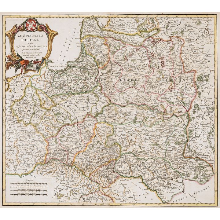 Gilles Robert de Vaugondy | Le Royaume de Pologne, divisé en ses Duchés et Provinces…