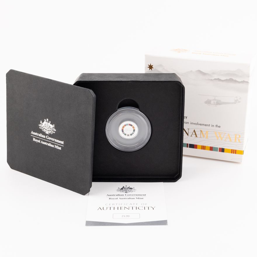 Elizabeth II, Vietnam War Silver Proof, Two Dollars, 2023-C,  Proof