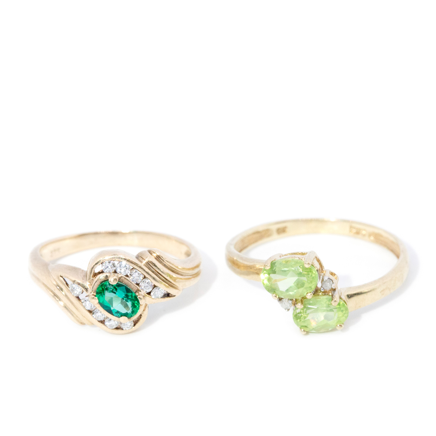 Two Multi Gemstone 9ct Gold Rings