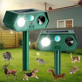 SOLAR-POWERED & MOTION-ACTIVATED ANIMAL REPELLER