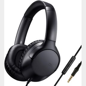 NOOT PRODUCTS A319 OVER THE EAR WIRED HEADPHONES WITH VOLUME CONTROL, MICROPHONE, ADJUSTABLE HEADBAND AND 3.5MM AUDIOJACK (BLACK)