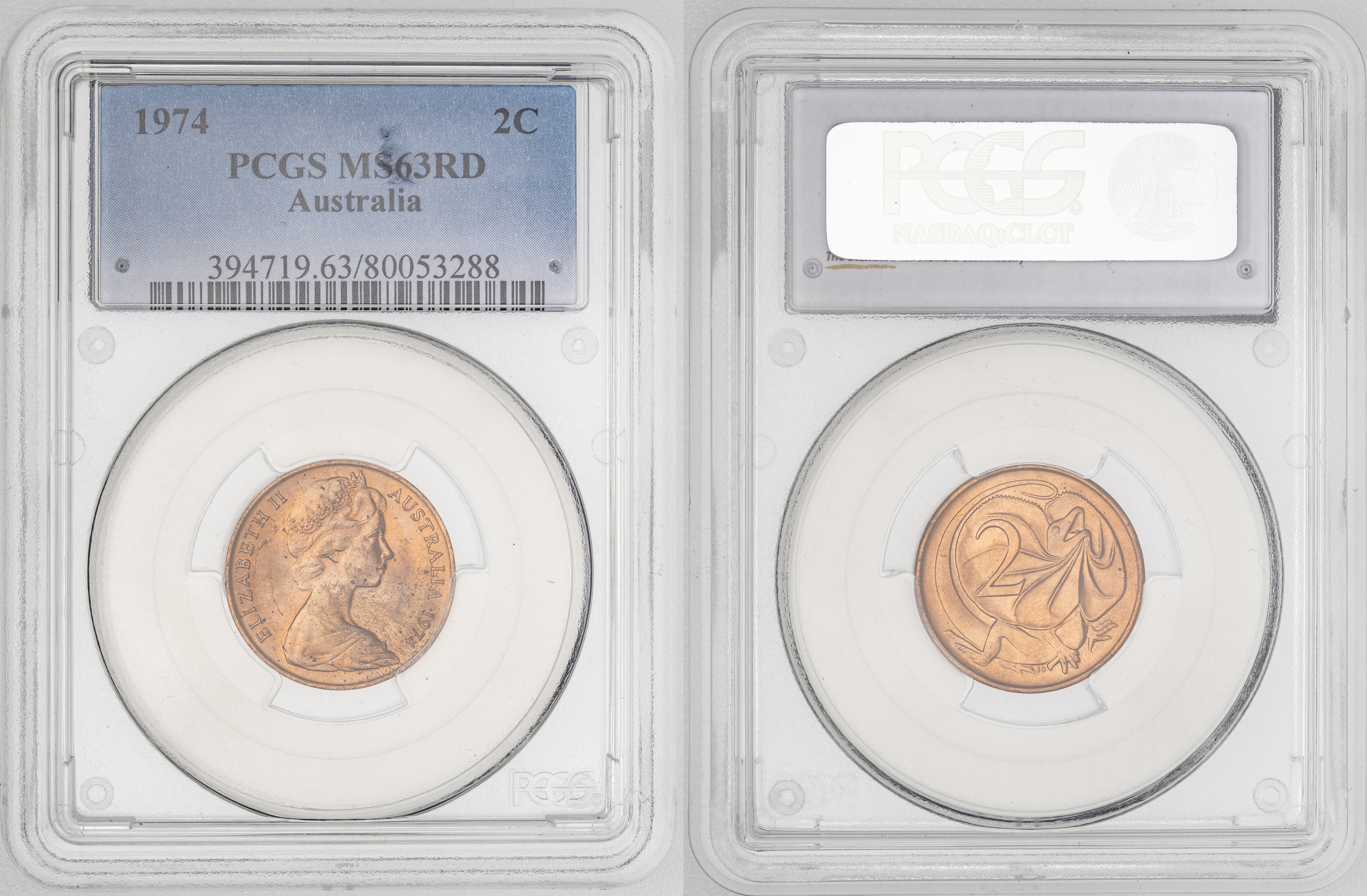Elizabeth II, , Two Cent, 1974, PCGS MS63RD