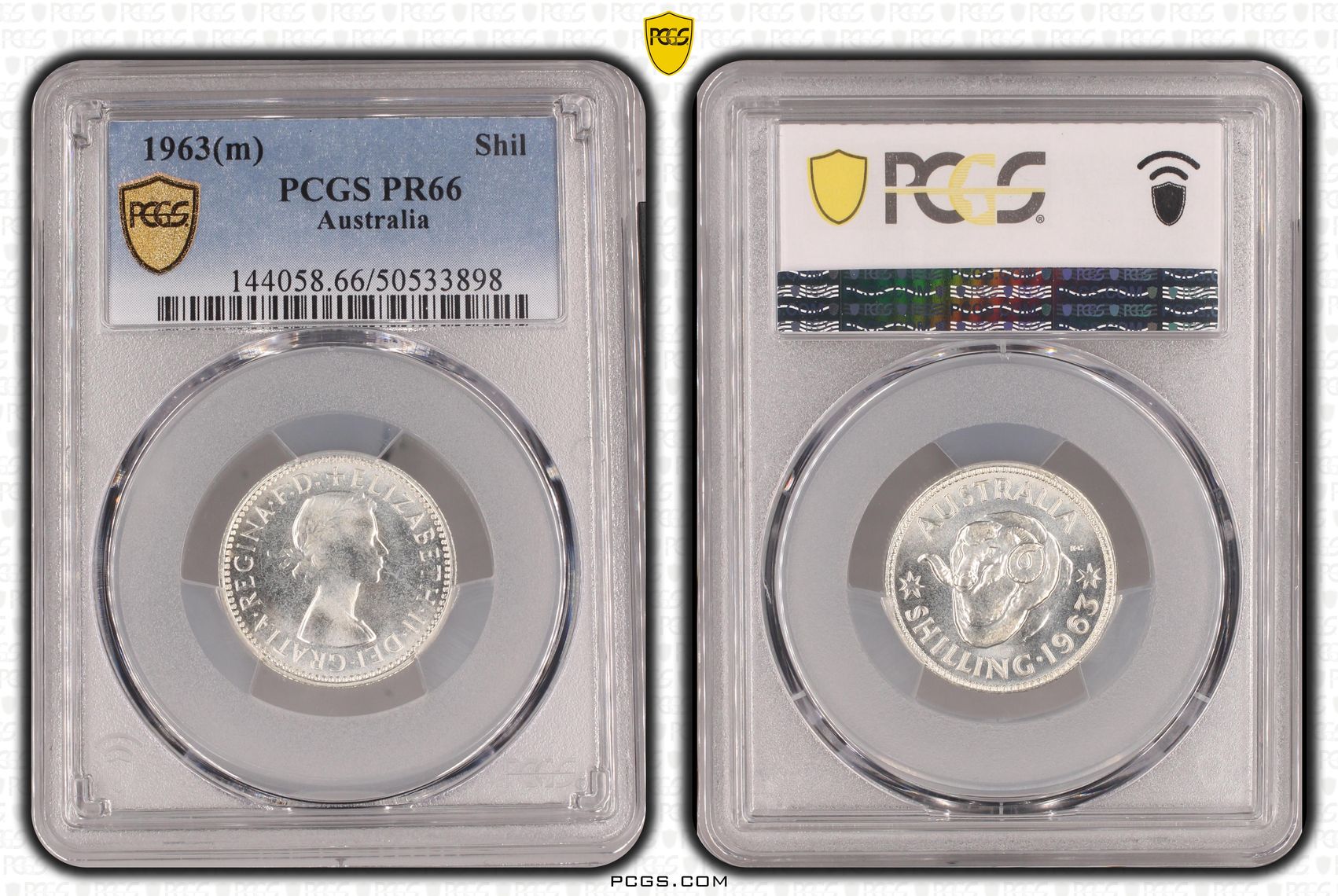 Elizabeth II, Shilling, 1963, PCGS PR66