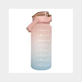 2L Water Bottle with Motivational Time Markers Salmon Pink |
