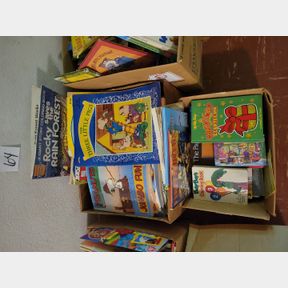 2 Large boxes of kids activity and reading books