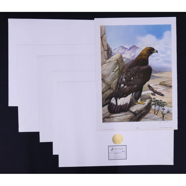 5pc Roger Tory Peterson S/N Wildlife Lithographs. Published by Mill Pond Press.