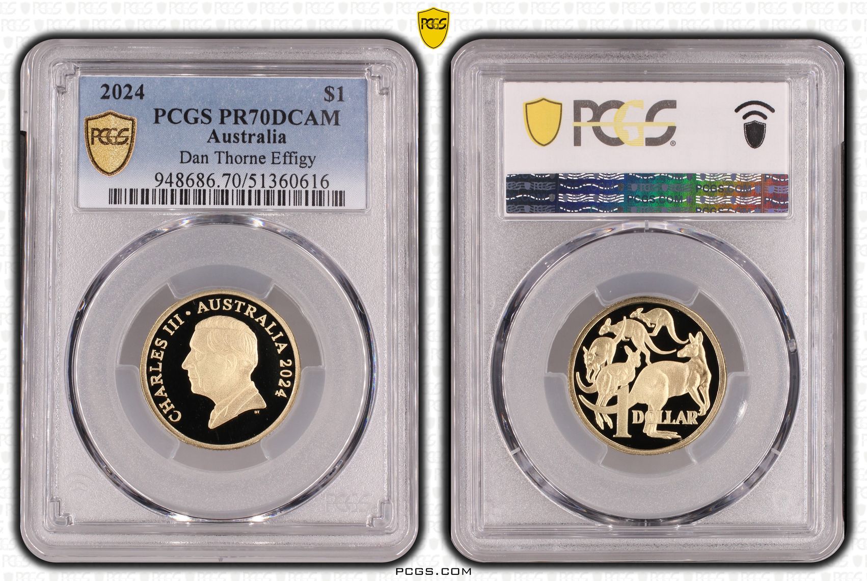 Dan Thorne Effigy, One Dollar, 2024, PCGS PR70DCAM