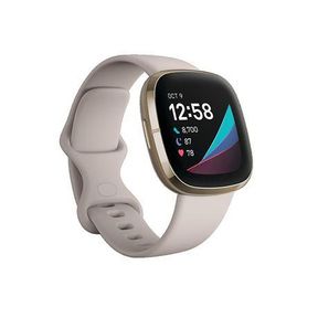 Fitbit Sense Smartwatch Lunar White/Soft Gold Stainless Steel|