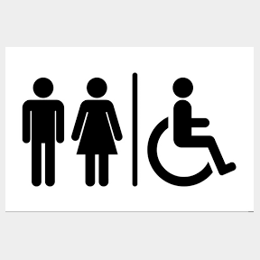 Toilet Sign Board - Male - Female - Paraplegic|Bar 9902159355431 - 51745/14737 SN B1 (S7)