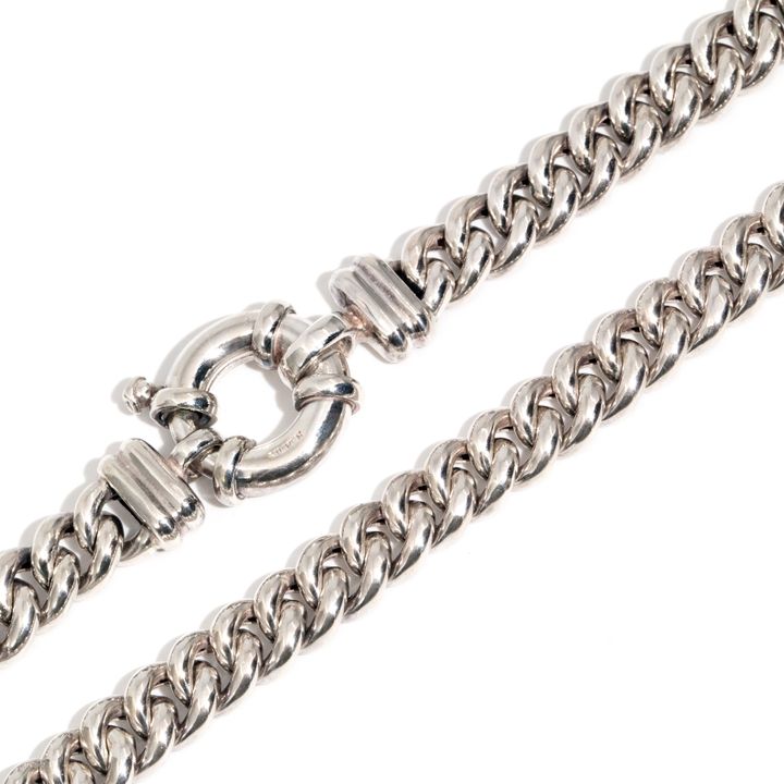 Silver Curb Link Chain,
