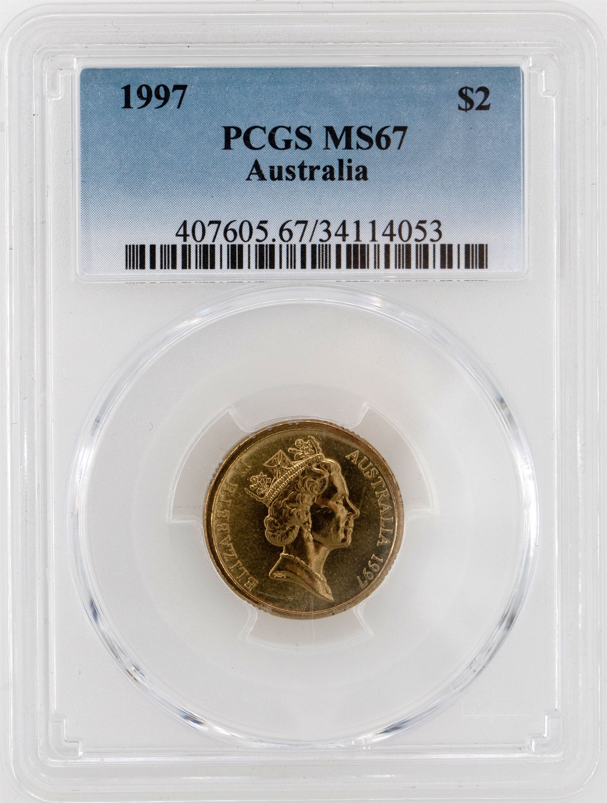 1997 Australia Two Dollar, $2 PCGS - MS67 -053